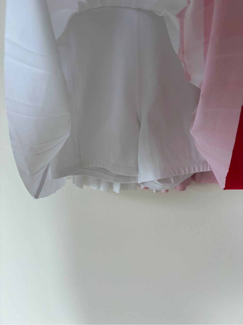Athleta White and Red Striped Pleated Skirt - Picture 4 of 4